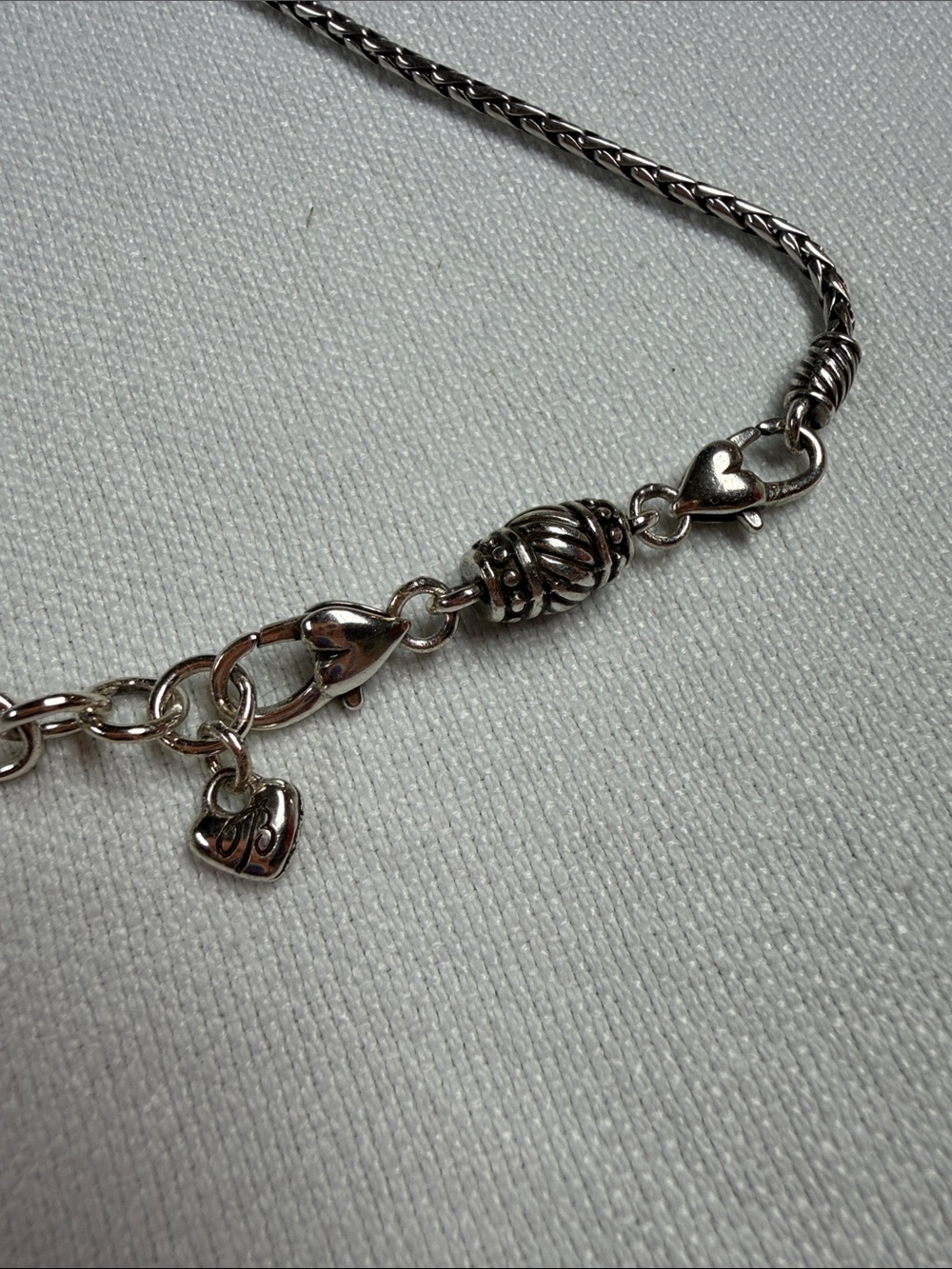 Brighton Silver Heart Pendant Necklace with Sparkling Center-retired - Picture 4 of 7